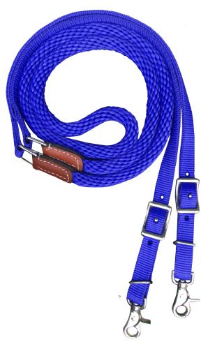 Showman Premium 8' braided nylon contest reins #6